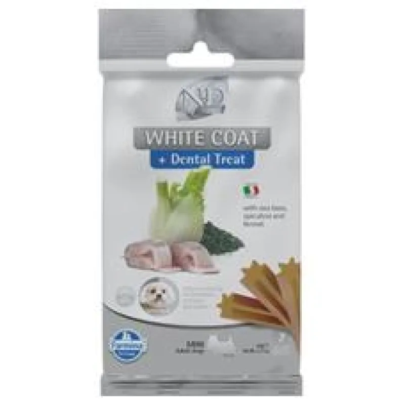 N&D WHITE Dog Dental Snack Sea Bass Mini 60g