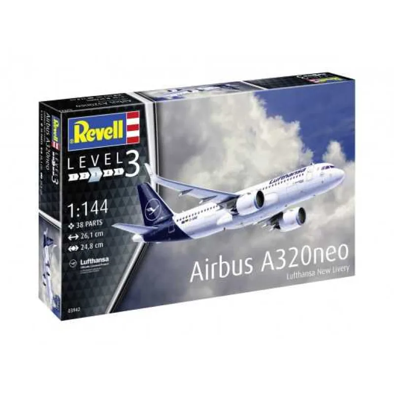 Revell Plastic ModelKit lietadlo 03942 - Airbus A320 Neo Lufthansa "New Livery" (1:144)