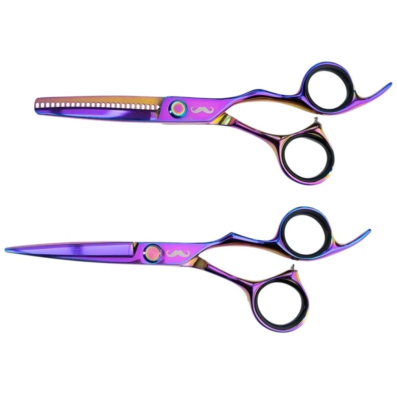 Set kaderníckych nožníc MR. MUSTACHE Rainbow 440c 5,5