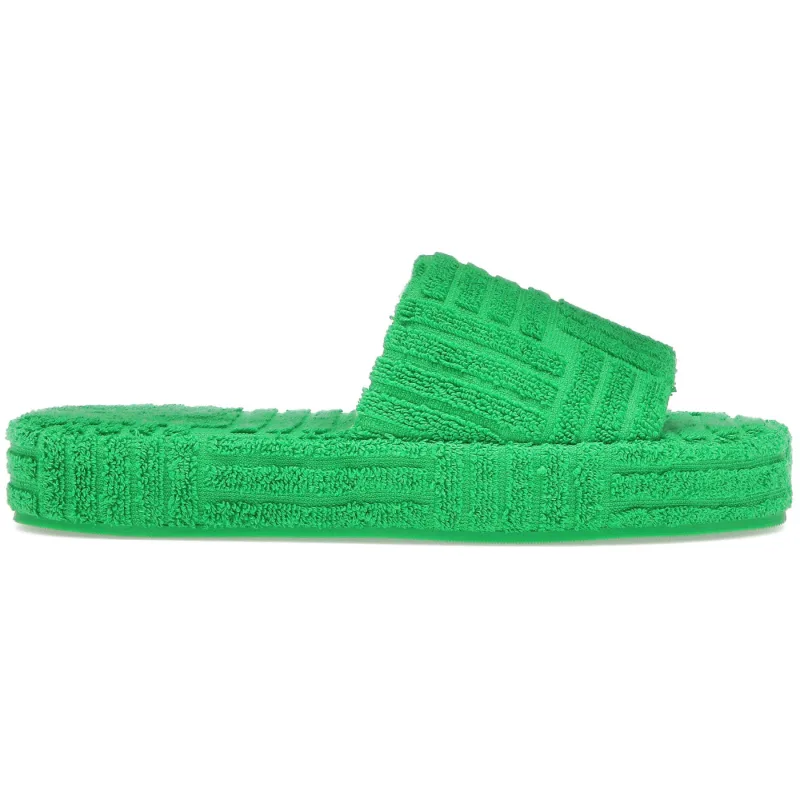 Bottega Veneta Towel Terry Slides Green - 44