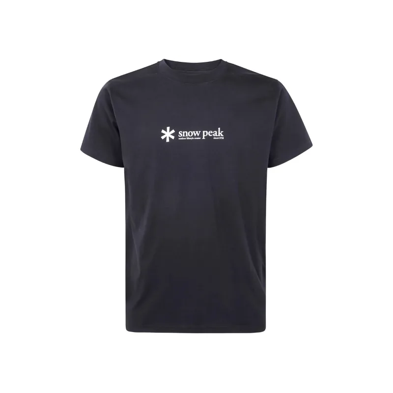 Snow Peak Logo Print T-shirt Black - XXL
