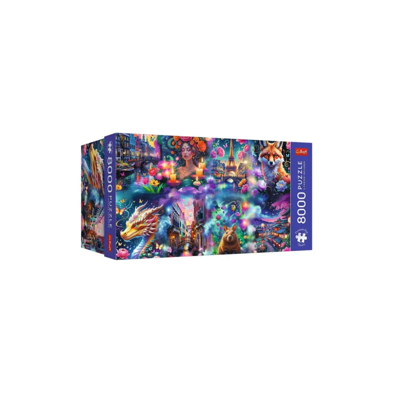 Trefl Puzzle Premium Plus: Colorful World/Farebný svet 8000 dielikov 180,6x132,6cm v krabici 45x21x24cm