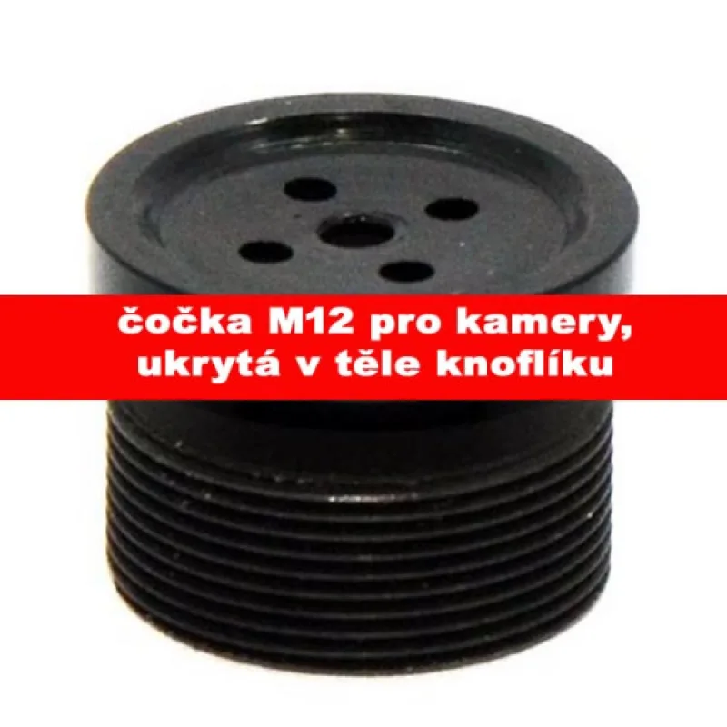 6mm DIERKOVÉ šošovka - objektív ukrytá v gombíku pre IP kamery, skrytá montáž