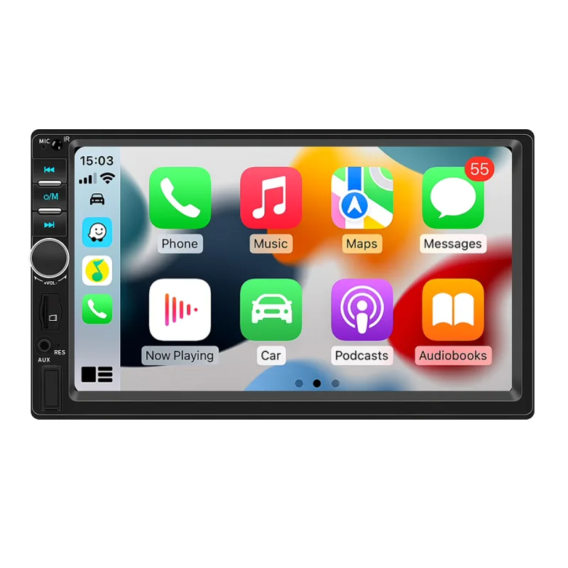 Podofo 2DIN autorádio 7518B s CarPlay a AndroidAuto B273