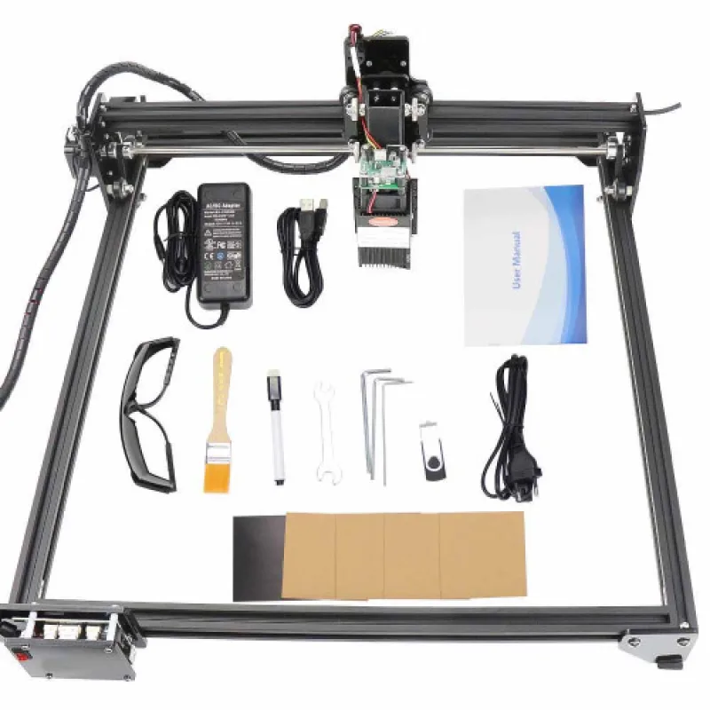 Laserový řezací gravírovací stroj 40W (40 000mW) modul, 50x40cm, engraver | ZONEWAY ZW50-40W