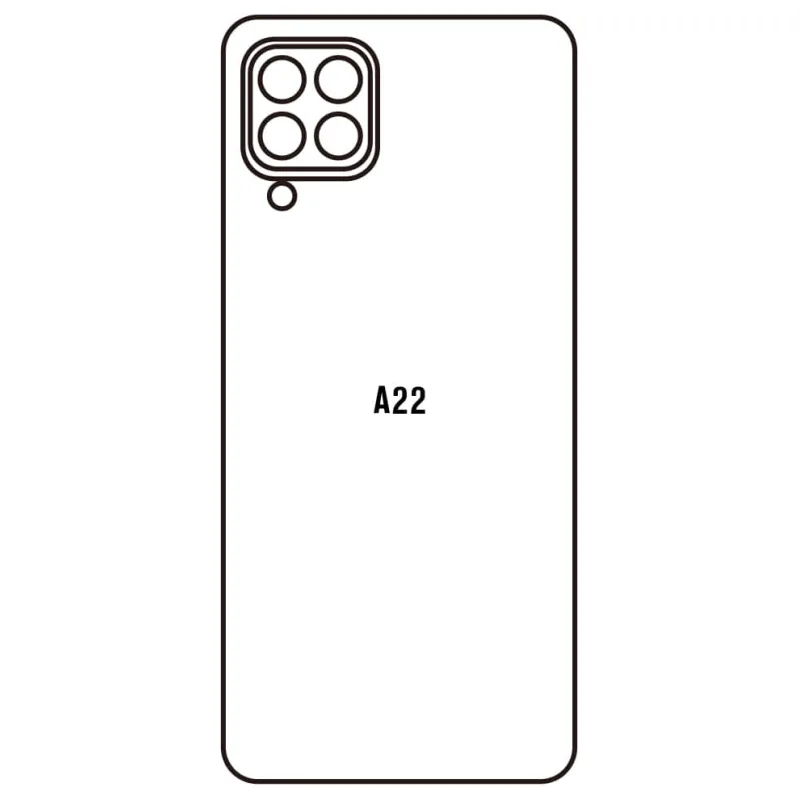 Sunshine Samsung A22 Zadná Hydrogél ochranná fólia Strih: Zadná časť 2, Typ fólie: Matná