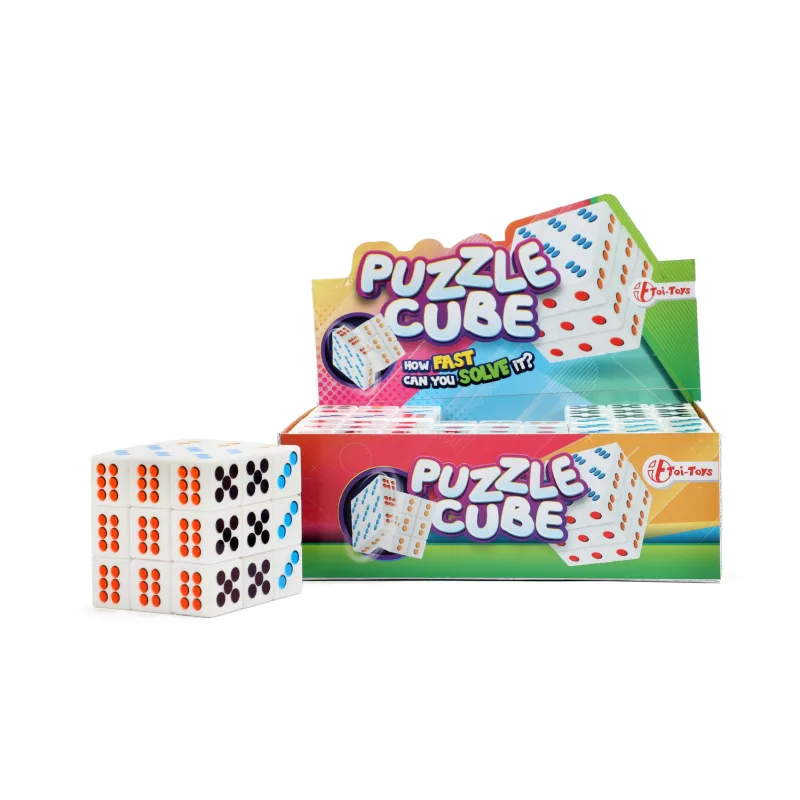 Teddies Kocka hlavolam 3x3x3 plast vo fólii 6x6x6cm