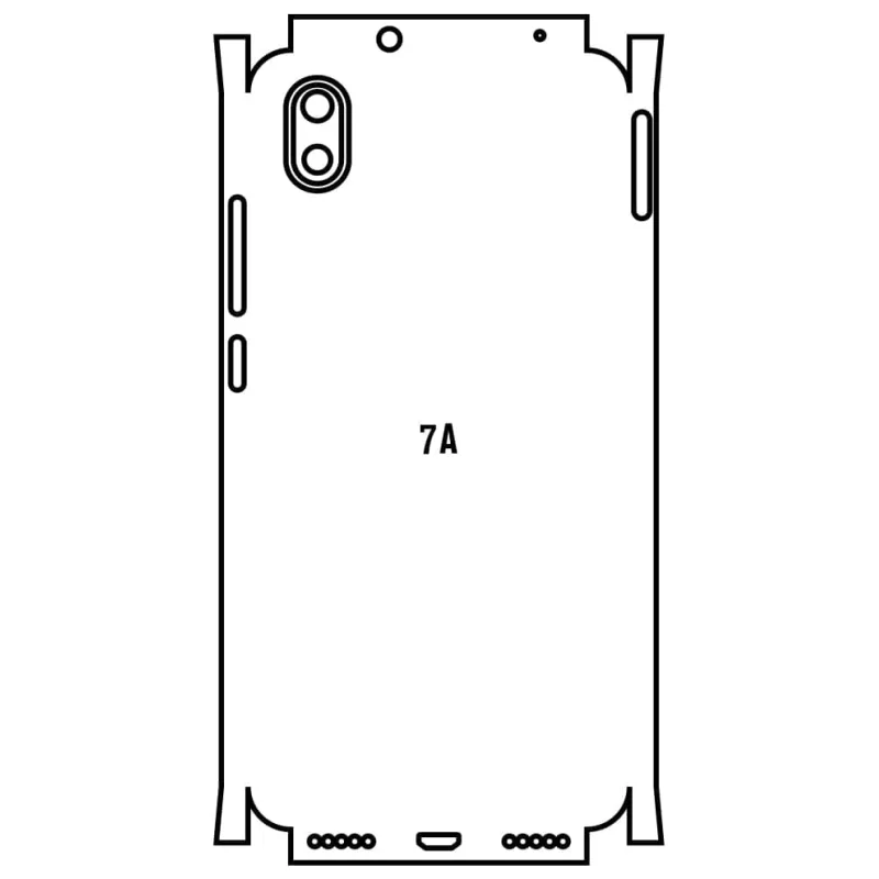 Sunshine Xiaomi Redmi 7A Zadná Hydrogél ochranná fólia Strih: Zadná časť a rám 1, Typ fólie: Číra