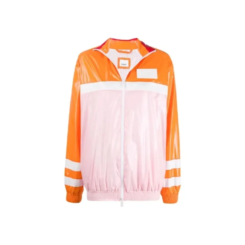Burberry Aviemore Colour-block Hi-Vis Polyamide Jacket Orange - M