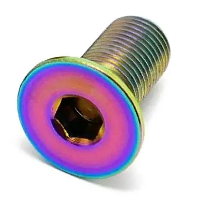 TLC Hollow Titanium BMX Crank Spindle skrutka (Rainbow)