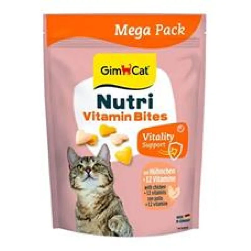 GimCat Nutri Multi-Vitamin Bites tablety s kuřetem 425g