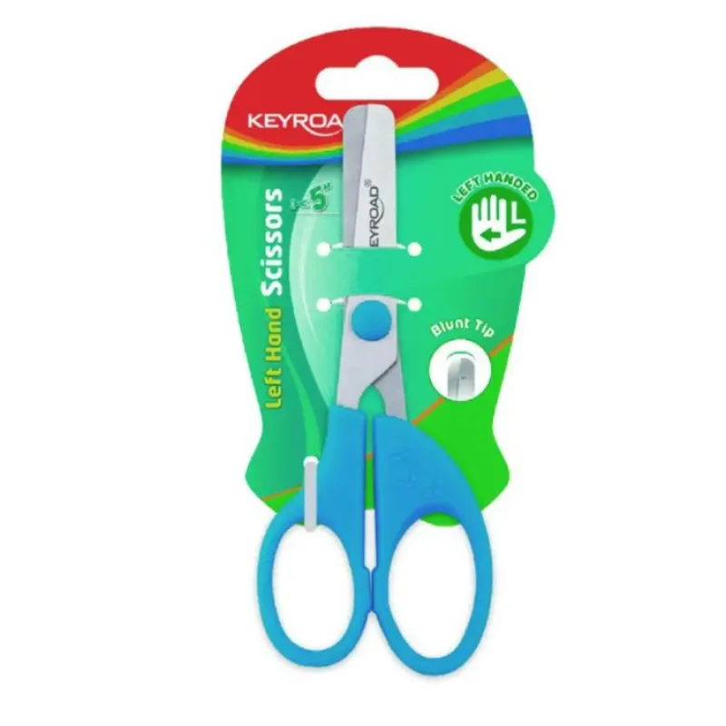 Detské nožnice KEYROAD Kids pre ľavákov 13 cm, blister, mix farieb
