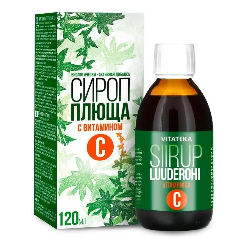 Vitateka Brečtanový sirup s vitamínom C – 120 ml –