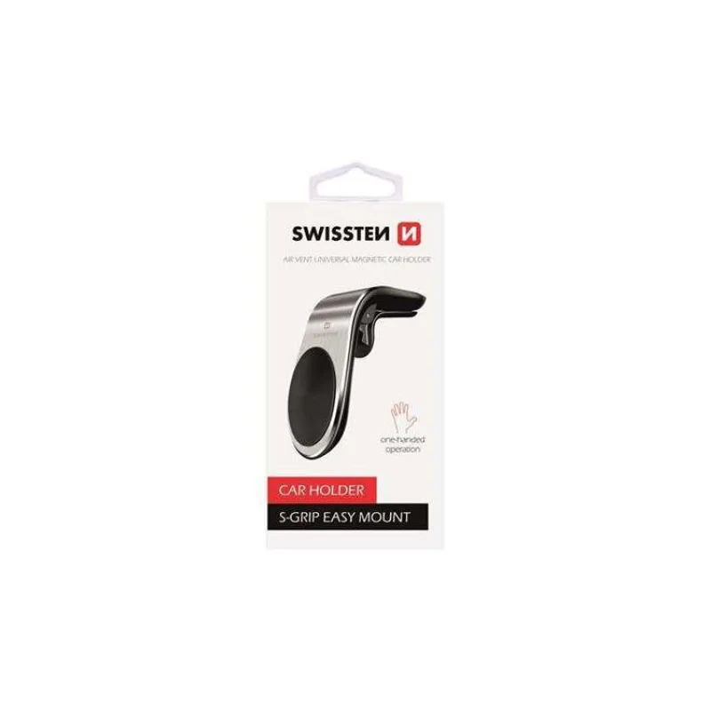 Swissten Magnetický Držák Do Ventilace Auta Swissten Easy Mount Silver (65010701)