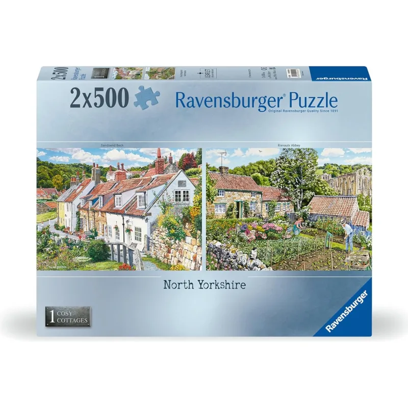 Puzzle Ravensburger 2x500 dielikov Útulné chalupy č. 1 - Severné Yorkshire