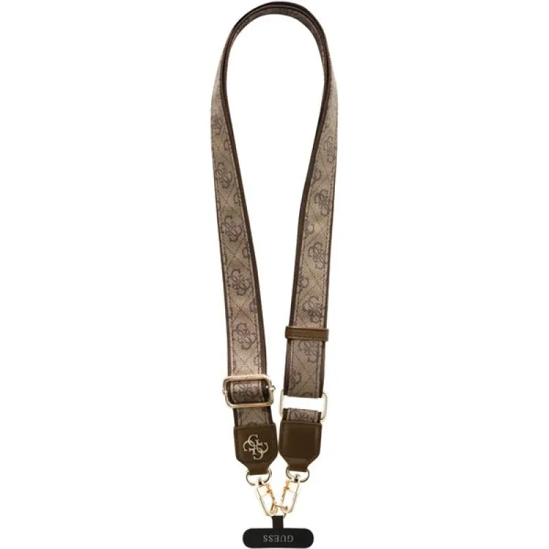 Guess Crossbody Popruh PU 4G Metal Logo Brown