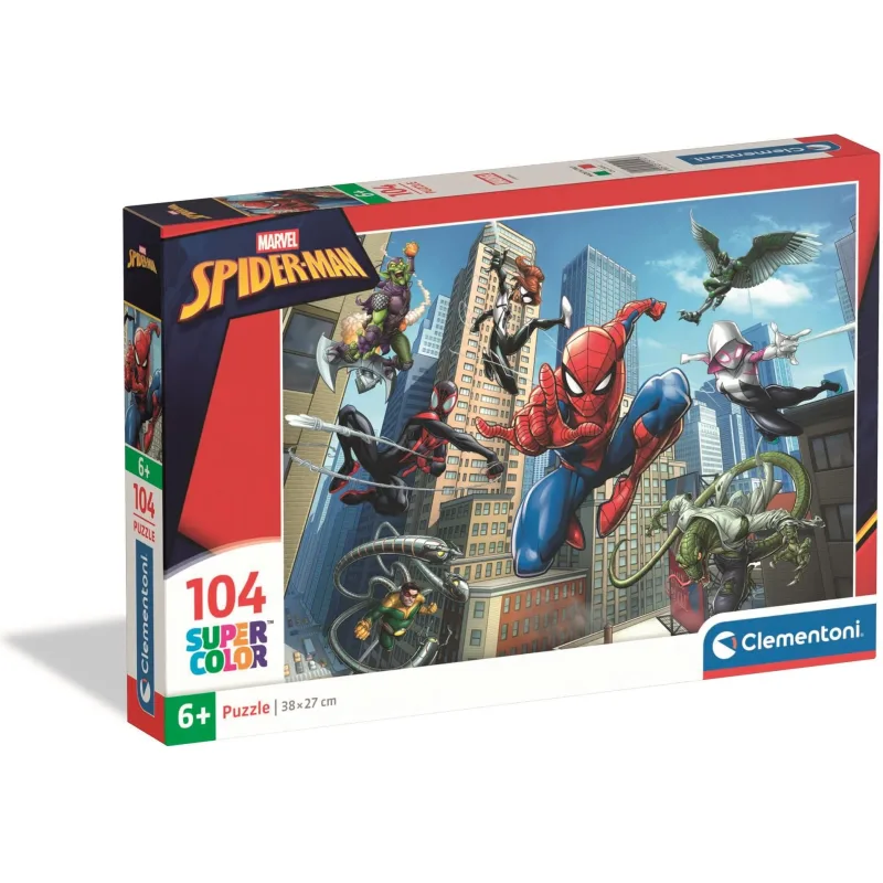Detské puzzle Clementoni 104 dielikov Spiderman: Tím pavúčích hrdinov