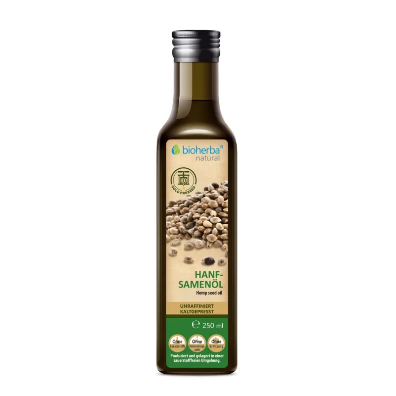 Bioherba Konopný olej lisovaný za studena - 250 ml -