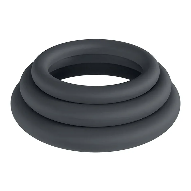 Shots Classic Silicone Cockring Set L,XL,XXL (3ks)