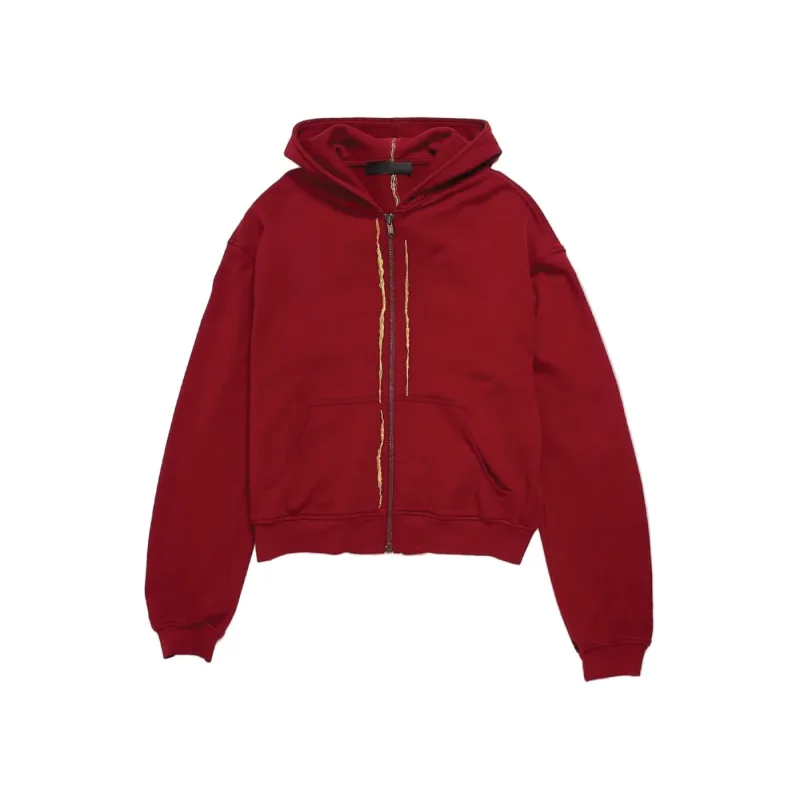 Haider Ackermann Zip Up Hoodie Red - L