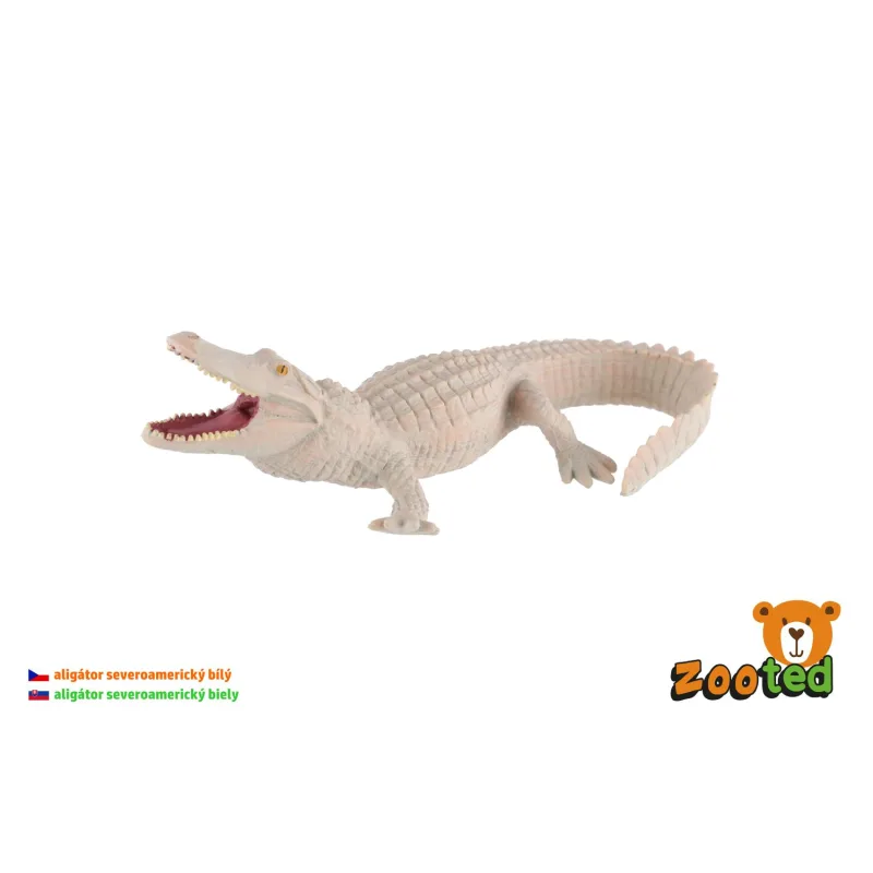 ZOOted Aligátor severoamerický biely zooted plast 15cm