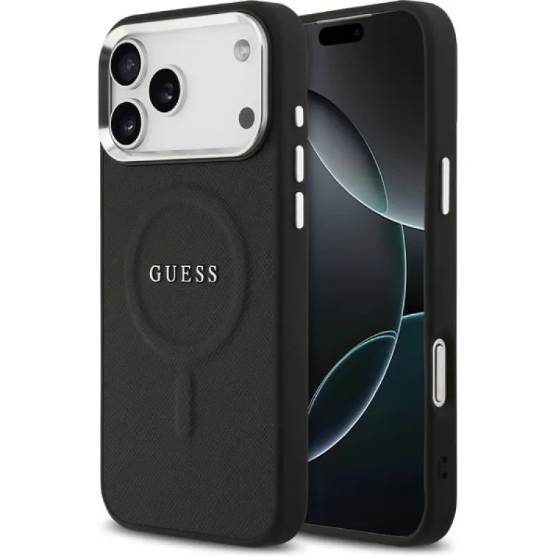 Guess PU Saffiano MagSafe kryt iPhone 17 Pro Max čierny 57983127072