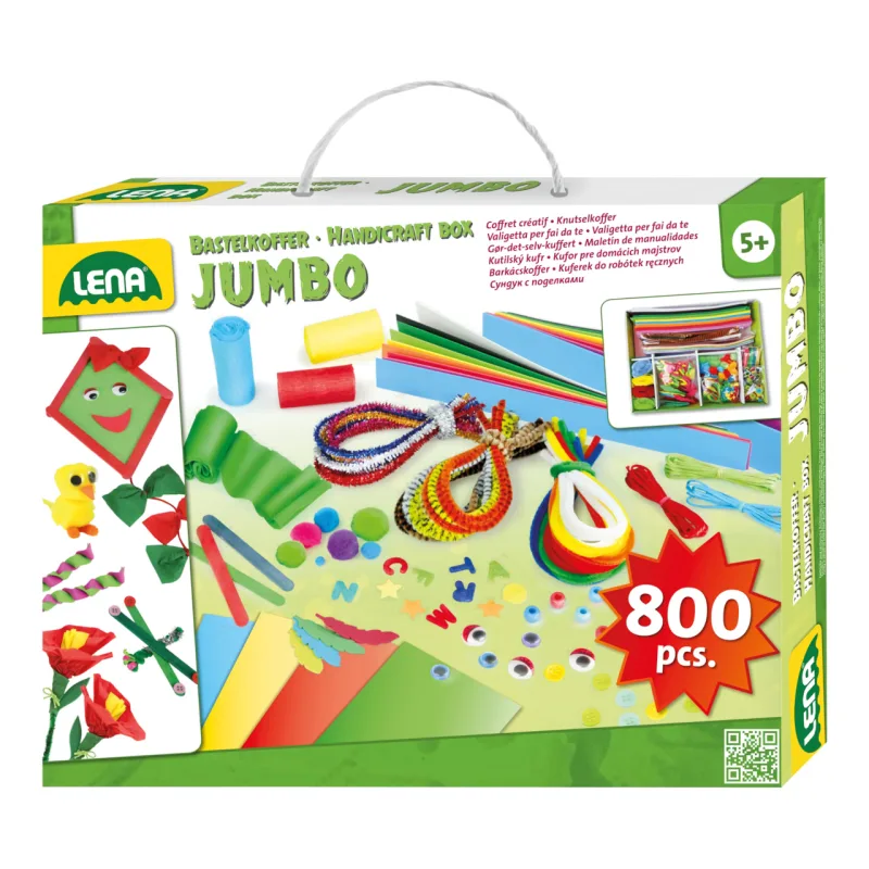 Lena Lena Kreatívny kufrík Jumbo zelený 800ks