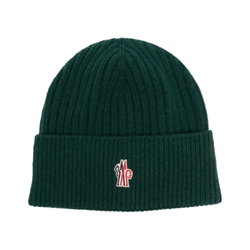 Moncler M Logo Hat Beanie Green - OS