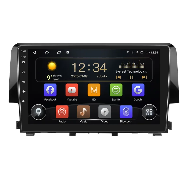 Isudar 2DIN autorádio T72-IEV225 Android, Honda Civic 10G T72-UN04M/A7205