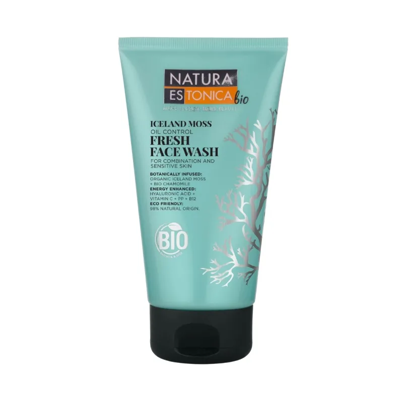 Natura Estonica Svieži čistiaci gél na tvár s islandským machom - 150 ml -