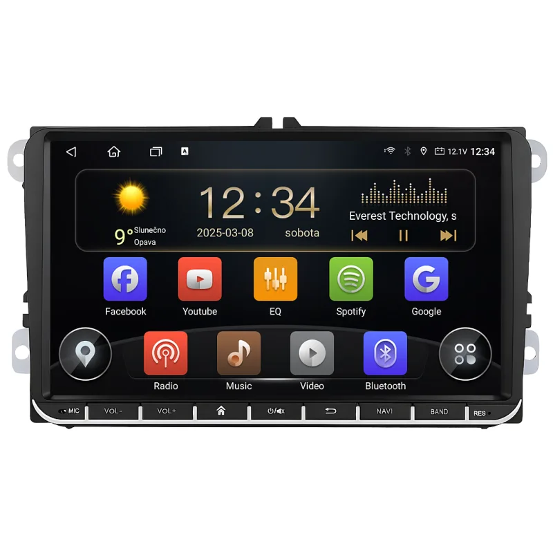 Isudar 2DIN autorádio T72-VW0907 Android s GPS B060