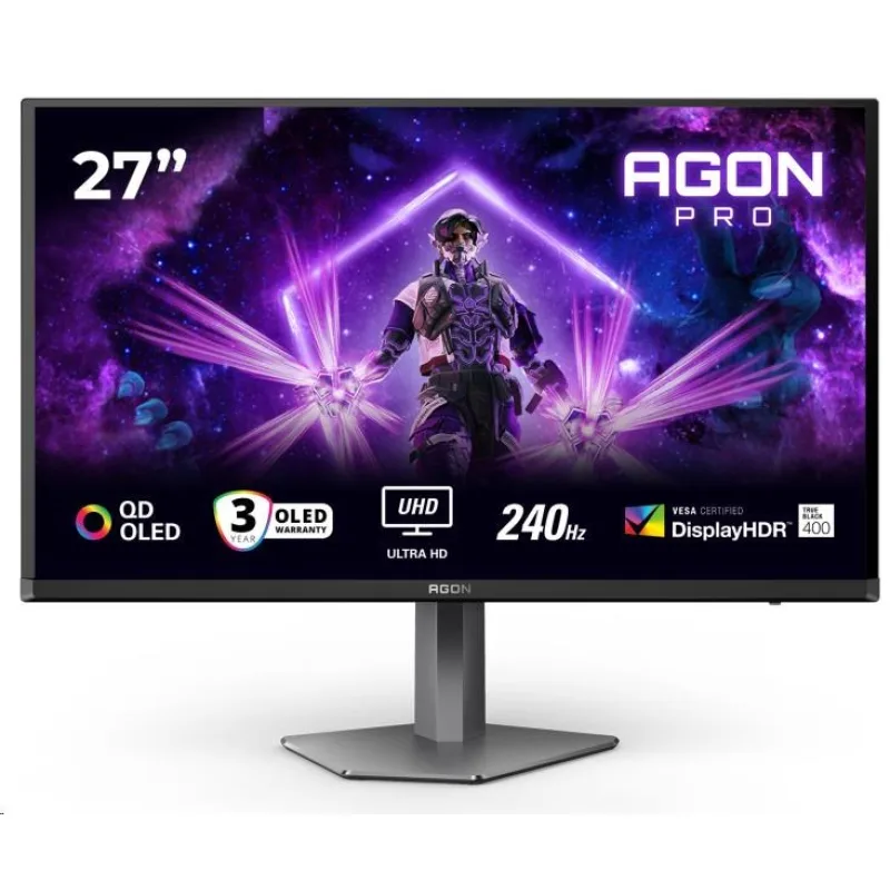 AOC AGON PRO/ AG276UZD/ 26, 5"/ QD-OLED/ 4K UHD/ 240Hz/ 0, 03ms/ Čierna/…