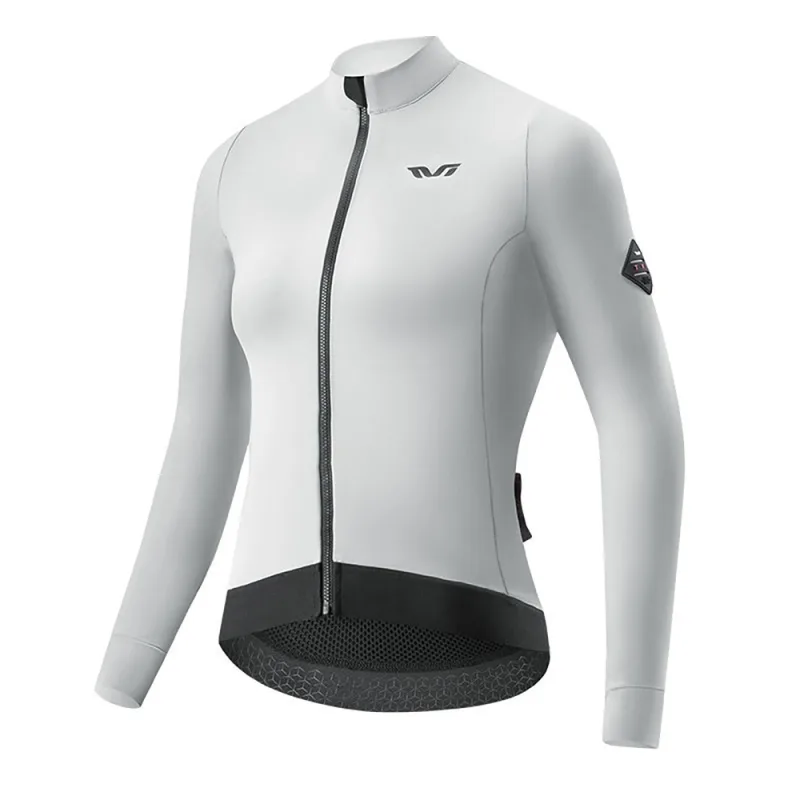 Rockbros YDWT006 TVI women's cycling jersey insulated autumn/winter S - white and gray