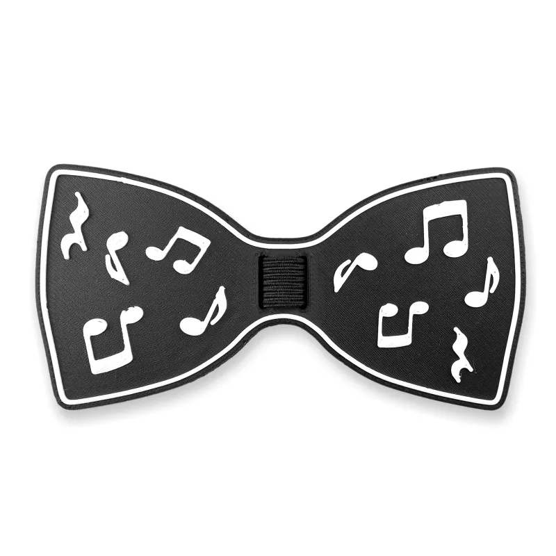 Soonrich Motýlek (3D tisk) – hudební symboly (černý)