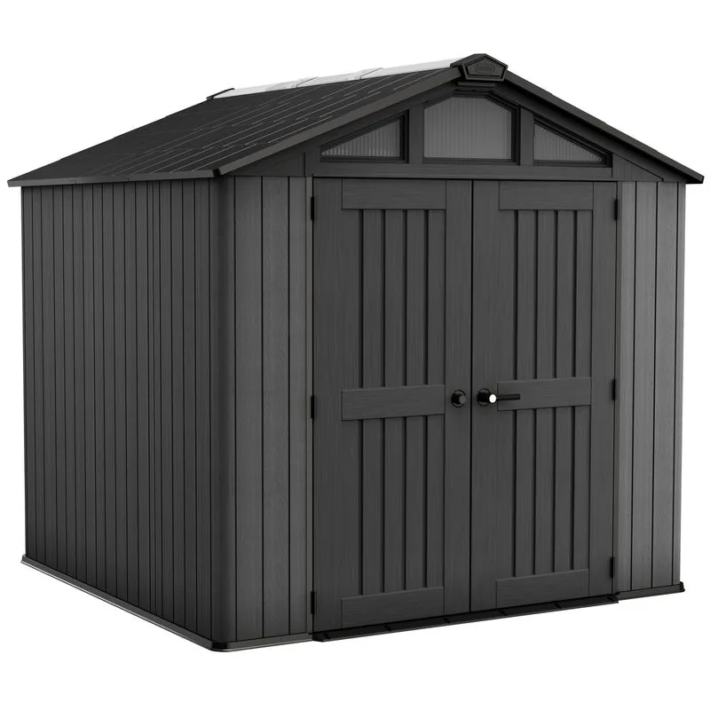 Domček Keter STRONGHOLD 8X8, sivý, záhradný, 254x228,6x220 cm