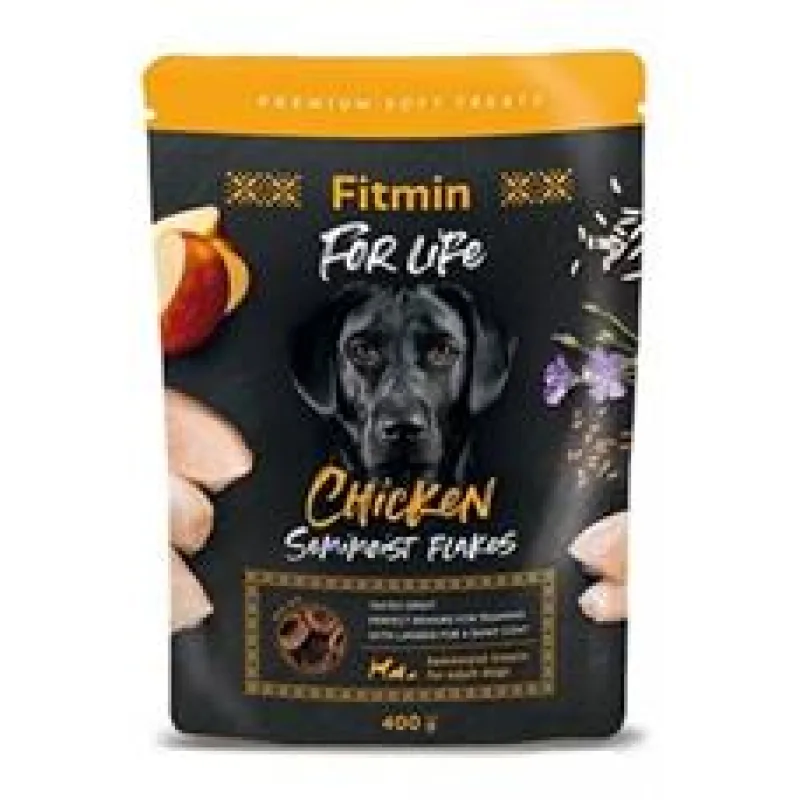 Fitmin FL dog poch. Semi-Moist Chicken Flakes 400g