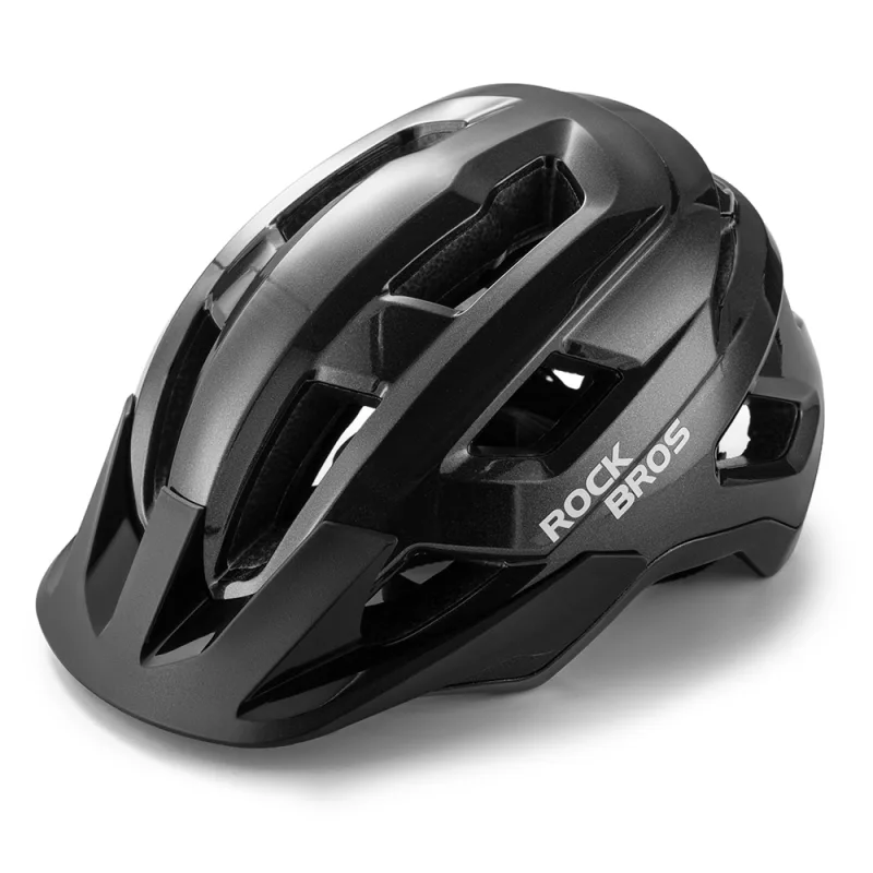 Cyklistická prilba Rockbros LK-67 pre mládež s odnímateľným štítom 54–58 cm – čierna