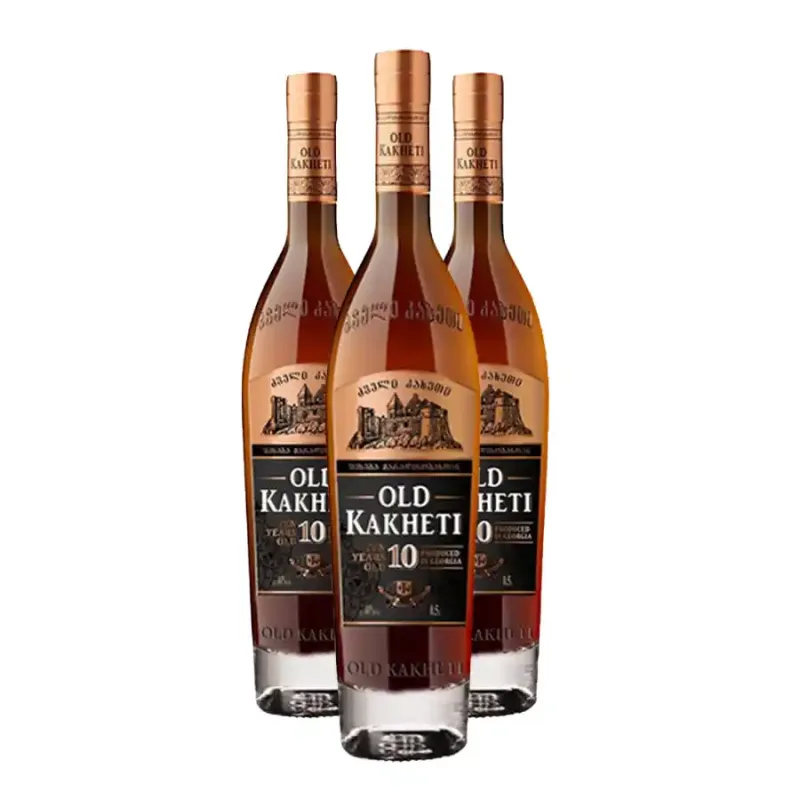 Old Kakheti 3x Old Kakheti 10ročná gruzínska brandy degustační sada po 750 ml.