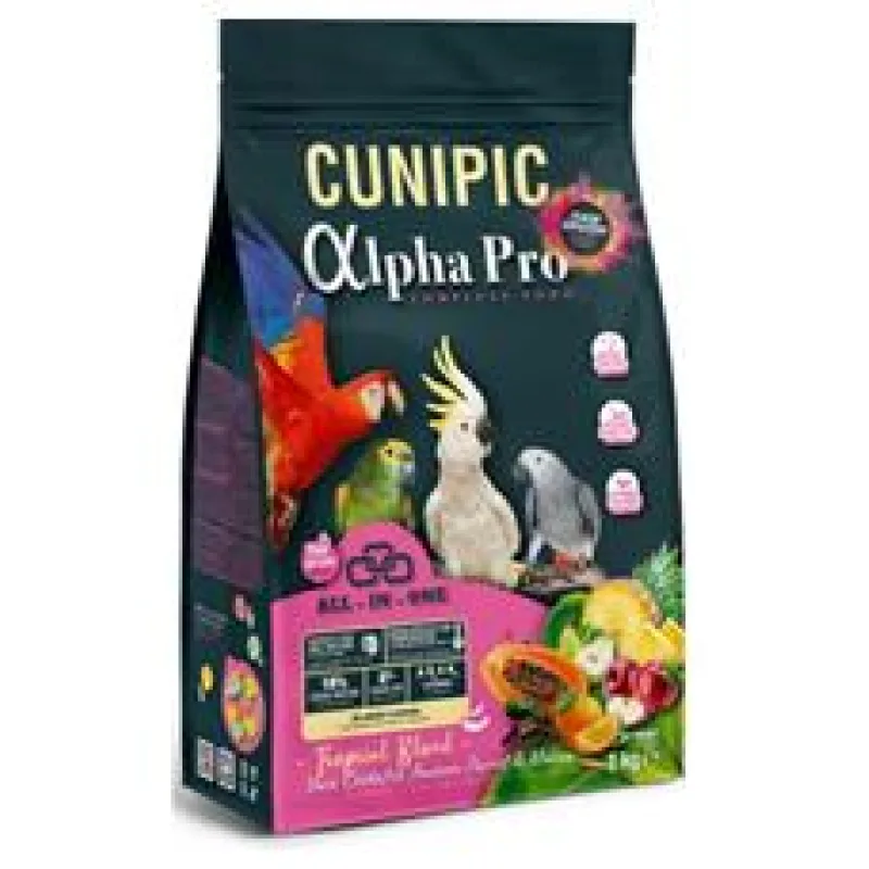 Cunipic Alpha Pro papoušek velký Tropical 1 kg