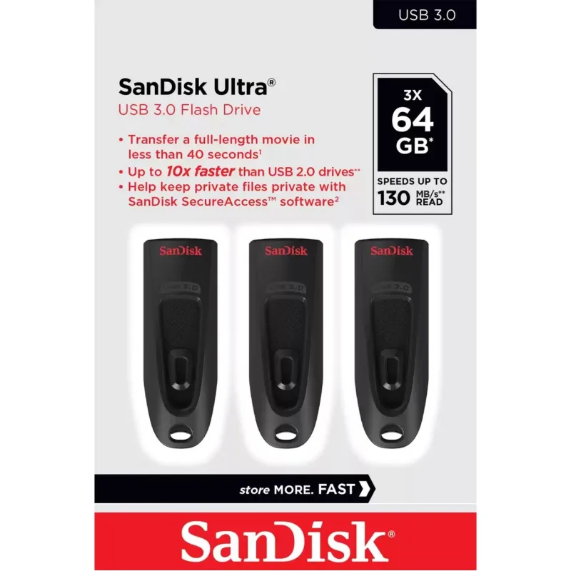 SanDisk Ultra 64GB USB 3x PACK