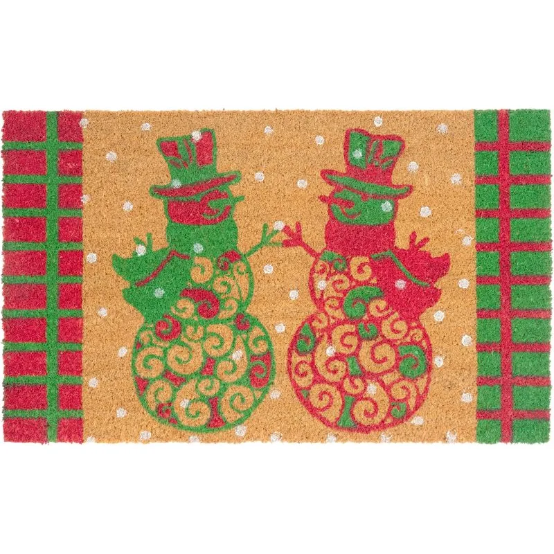 Rohožka MagicHome, pred dvere, Snowmen, kokos/pvc, 45x75 cm