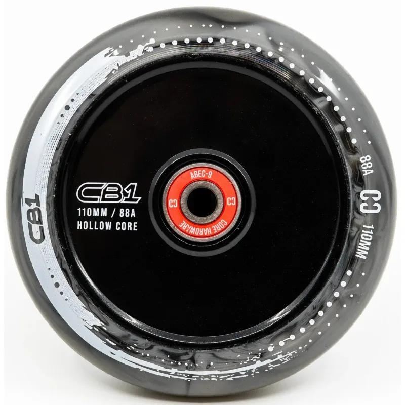 Core CB1 Hollow Plastic Kolečko Na Freestyle Koloběžku (Černá/Bílá)