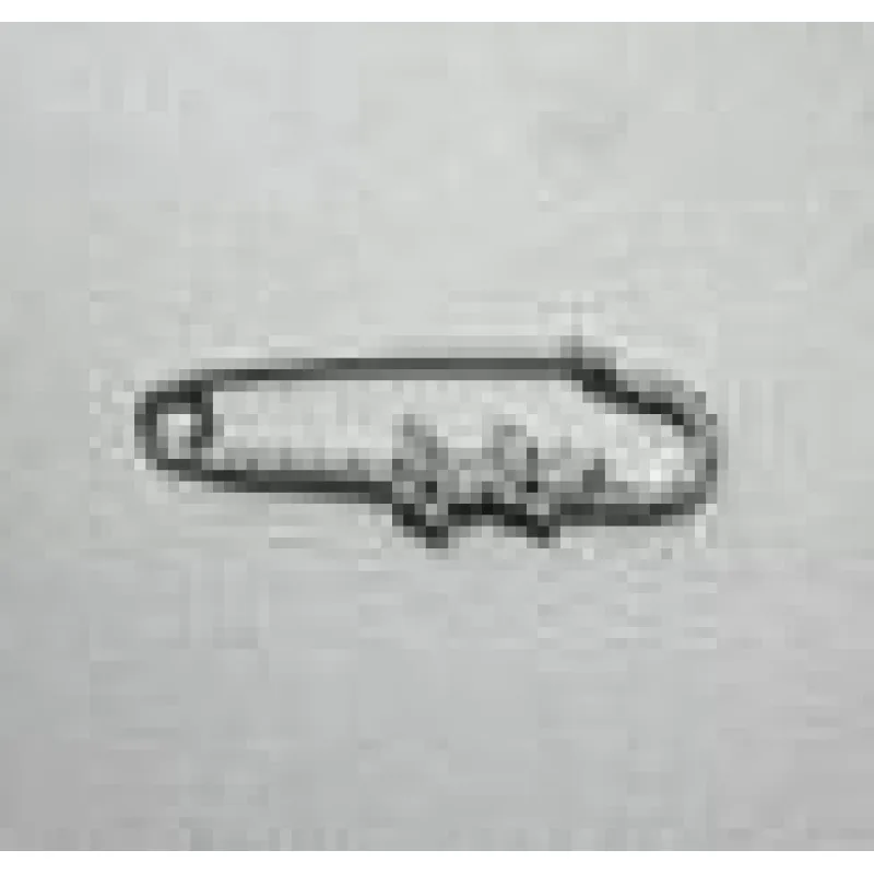 Stříbrná brož se zirkony zav.špendl 4cm
