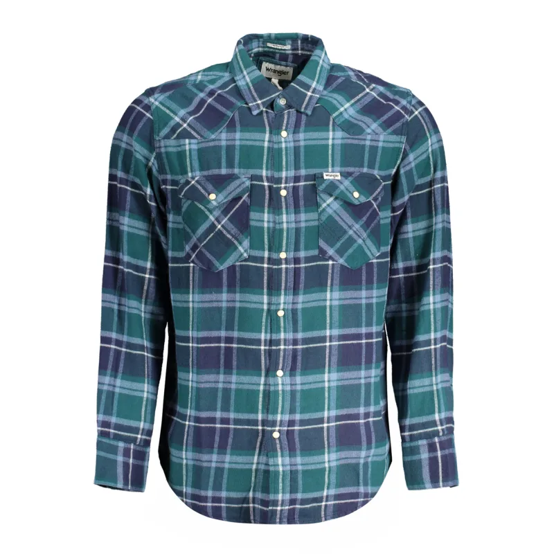 Pánska Košeľa WRANGLER - Zelená Farba: Zelená, Velkost: S