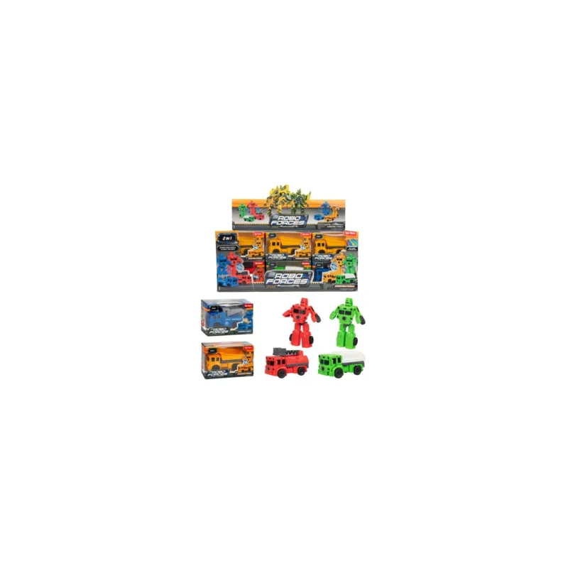 Teddies Transformer auto/robot mini plast 9cm 4 farby v krabičke 11x7cm