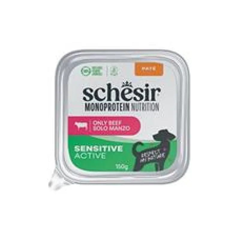 Schesir Dog vanička Monoprot.Active Hovězí paté 150g