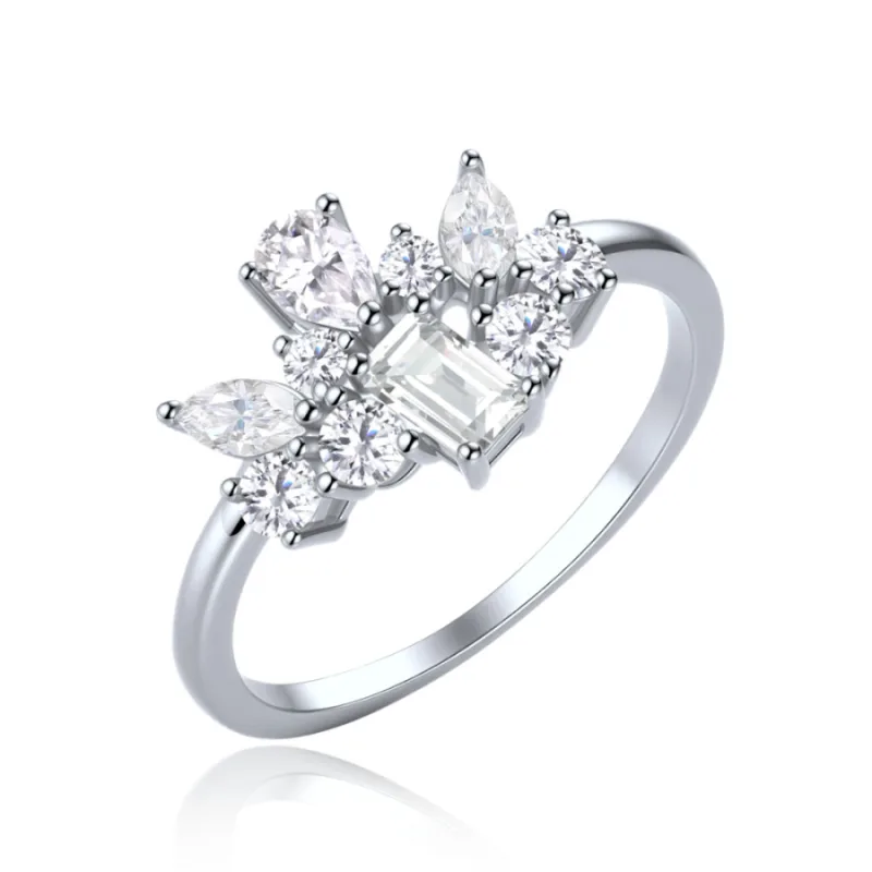 Luxusný strieborný prsteň s bielym zirkónom MINET JMAS0355SR, 58, 2.45 g