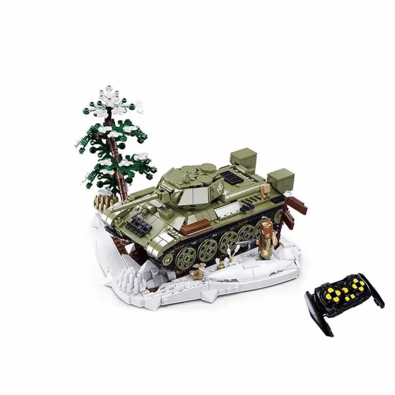 Sluban Sluban Power Bricks M38-B7072 R/C T34/76 (1942) Tank na diaľkové ovládanie