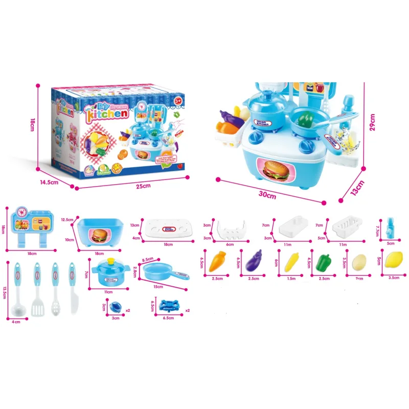 MAC Toys Mini kuchynka modrá