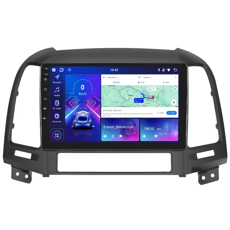 Bmode 2DIN autorádio BEV55 Android, Hyundai Santa Fe II B449
